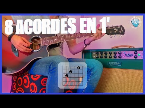 🎸 Los 8 ACORDES BÁSICOS de Guitarra en UN MINUTO!